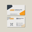 © Tanzil - Modern Orange and Gray Corporate Business Card Template
