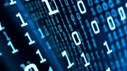 Abstract digital background with binary code, zeros and ones, for technology concept