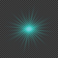 Wall Mural - light effect of green lens flares