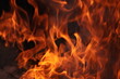 © DEBU - Fire blaze flames on black background. Fire burn flame isolated, abstract texture. Flaming explosion effect with burning fire