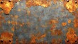 © Dawna - Rusty metal sheet with rivets texture background showing aging and corrosion.
