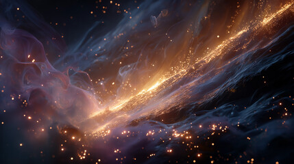 Wall Mural - celestial dance: an abstract and ethereal image captures the mesmerizing beauty of space with swirli
