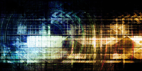 abstract digital technology with modern business background