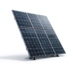 Tilted solar panel array on a stand