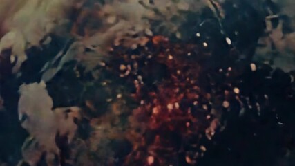 Wall Mural - planet earth rotating in colorful nebula and stars universe