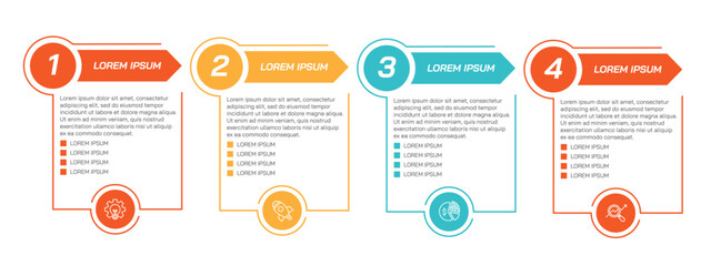 Wall Mural - steps business data visualization timeline process infographic template design with icons