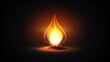 © InspireStock Gallery - A single flame glows brightly in the darkness, a symbol of hope and warmth, illuminating the night with its radiant light.