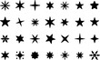 © KING ART - 'Black Star and Sparkle Silhouette Collection'