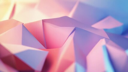 Wall Mural - abstract polygonal background forming a landscape with pink and blue colors
