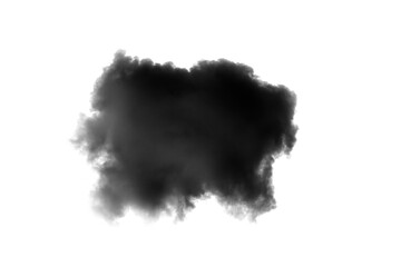 Wall Mural - black cloud fluffy, fog or mist or smoke for overlay and design. isolated on transparent background.