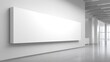 © Generative AI - Minimalist White Exhibition Space with Blank Canvas, Modern Architecture and Clean Lines for Art Gallery Display