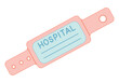 © Liliia - Hospital wristband isolated on white background. Cute flat style