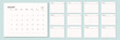 © babeer - 2026 Monthly calendar 12 months template on white background. Minimalist design layout calendar week starts on sunday. Use for New year, business, print.