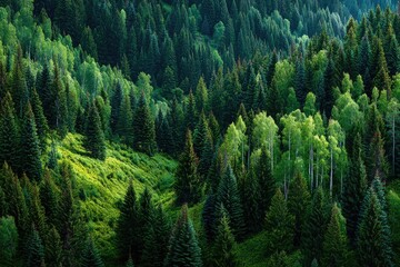  Lush mountain forest canopy