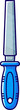 © WalidSmith - Stylized Blue Hand File Tool with Detailed Handle and Blade Design