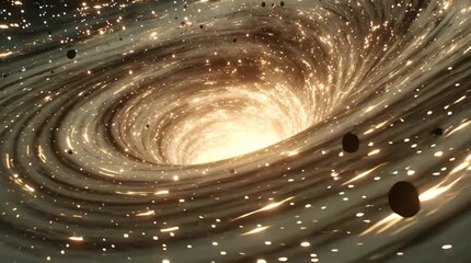 Wall Mural - Spiral galaxy with luminous core and swirling stars, showcasing cosmic beauty and vastness of space, representing the mysteries of the universe and celestial phenomena