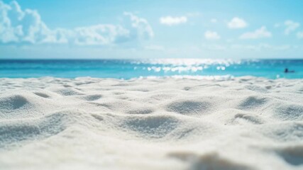 Wall Mural - a serene ocean view from a sandy beach, perfect for travel or nature inspired designs
