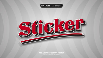 Wall Mural - Sticker editable text effect