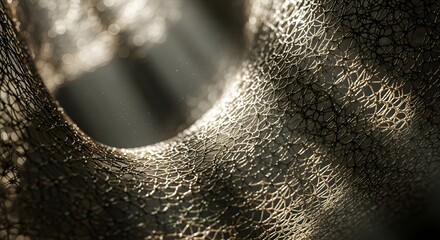Textured abstract mesh with light rays and bokeh effects background pattern
