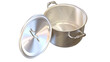 © Antika///5555 - A stainless boiling pan with lid created by 3d modeling anisotropic materials.