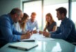 © Raihana - Generative AI: Collaborative Business Meeting in a Bright Office Setting Planning Session