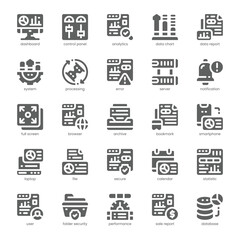Digital Dashboard Icon pack for your website, mobile, presentation, and logo design. Digital Dashboard Icon solid design. Vector graphics illustration and editable stroke.