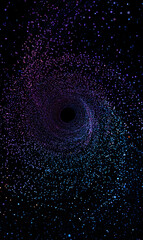 Wall Mural - captivating cosmic swirl of vibrant stardust against a dark expanse creating a mesmerizing celestial