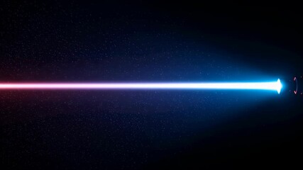 Wall Mural - two laser beams colliding in dark space with stars. abstract light effect for energy, power, and fut