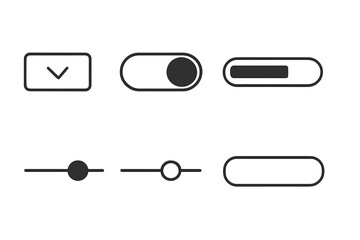 collection of user interface buttons and icons for web and application design showing various forms 