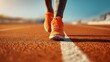 © Generative AI - Close-up of Athletic Shoes on Running Track: Fitness, Exercise, and Healthy Lifestyle