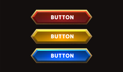 Wall Mural - Button frame label, event bar casino, show signboard. Vector illustration