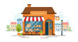 © Jarot - Charming vector illustration of a village bakery storefront on main street