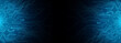 © AntonKhrupinArt - Circuit board horizontal web banner background. Blue technology AI chip and thin line wires, and computer motherboard components. Futuristic tech pattern or texture on dark blue. Vector illustration