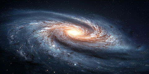 Wall Mural - black hole in outer space with stars. Galaxies and constellations in dark starry sky