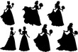 © Mohamed - Set of silhouettes of princess.