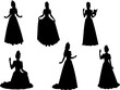 © Mohamed - Set of silhouettes of princess.