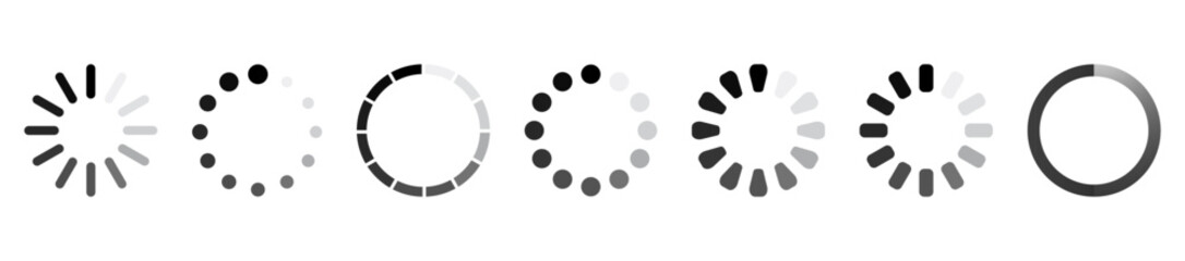 Set of loading icons