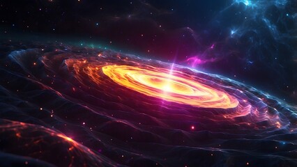 A faintly glowing alien signal emanating from deep space 
