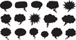 © Ismail - Collection of diverse black speech bubbles and thought bubbles