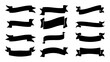 © Rani - Black ribbon banners set.