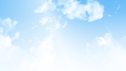 Wall Mural - beautiful universally cloudscape background. wispy, thin cirrus clouds against blue sky