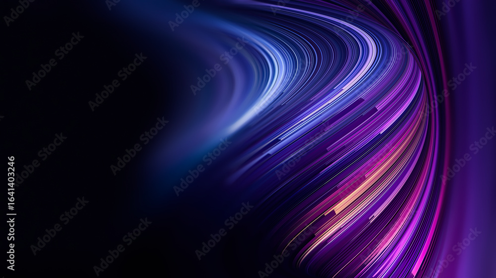 Flowing Waves of Vibrant Colors Create an Abstract Design Stock ...