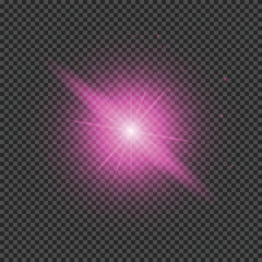 Wall Mural - light effect of purple lens flares