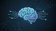 © AnggalihPs - Illustration of the human brain with circuit patterns, representing artificial intelligence and technology in digital design