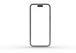 © vegefox.com - High-quality image of a modern smartphone with a blank screen, perfect for app presentations or website mockups.