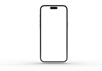 High-quality image of a modern smartphone with a blank screen, perfect for app presentations or website mockups.
