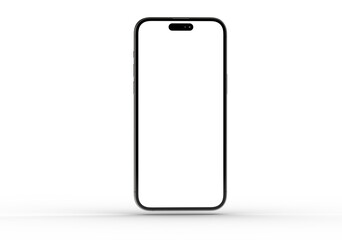 High-quality image of a modern smartphone with a blank screen, perfect for app presentations or website mockups.