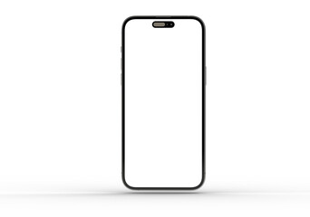 High-quality photo of a modern smartphone with a blank screen, perfect for app presentations or website mockups.