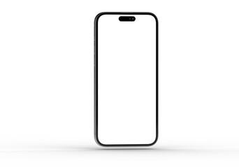 High-quality image of a modern smartphone with a blank screen, perfect for app presentations or website mockups.