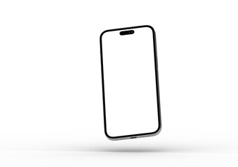 High-quality image of a modern smartphone with a blank screen, perfect for app presentations or website mockups.